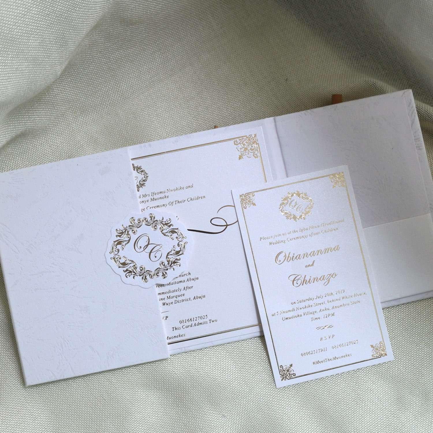 White Invitation Card With Hard Cover Thank You Card Latest Card Customized